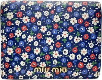 Miu Miu Pre-owned Wallets, female, Blue, Size: ONE SIZE Pre-owned Leather Wallet