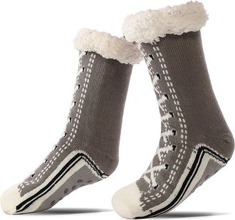 Generic Slipper Socks Ultra-Thick Cute Slipper Home Socks Non-Slip Indoor Winter Warm Home Socks for Women Men, Cozy Soft Thermal House Socks with Grippers (G