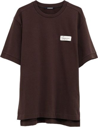 Jacquemus Dark Brown Script Patch T-Shirt