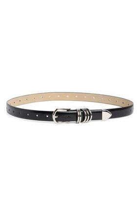 Vince Camuto Faux Leather Belt in Black Silver at Nordstrom Rack, Size Large/x-Large
