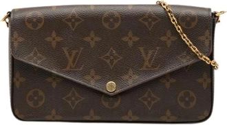 Louis Vuitton Pre-owned Clutches, female, Brown, Size: ONE SIZE Pre-owned Fabric Crossbody Bag
