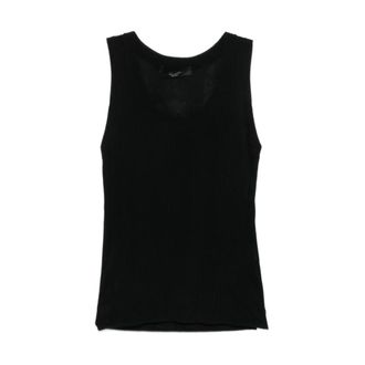 Max Mara Sleeveless Tops, female, Black, Size: L Top smanicato Cose