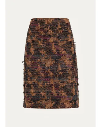 Kobi Halperin Olsen Tweed Knee-Length Skirt