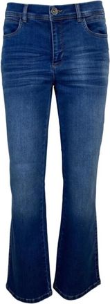 2-Biz Bootcut Jeans Dames - Dames - Bootcut Jeans - Blauw - L - Katoen - Jeans