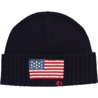 Polo Ralph Lauren Rl Flag Beanie in Collection Navy at Nordstrom