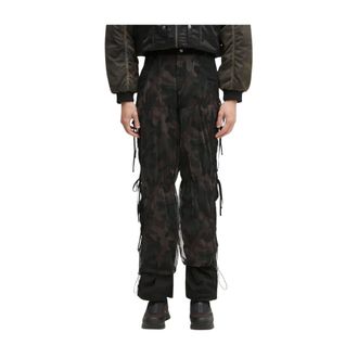 Andersson Bell Camouflage Mesh Laagjes Broek met Strikdetails - Heren - Broeken - Veelkleurig - Maat: W38 Katoen