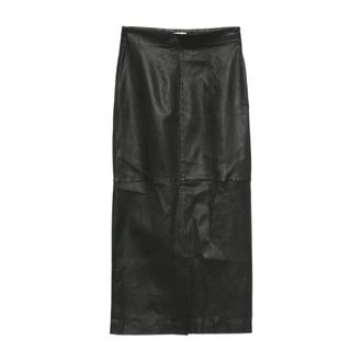 Alysi Black Silk & Nylon Skirt - female - Alysi - Midi Skirts - Black - 2XS - Skirts