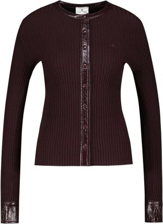 Courr&egrave;ges Contrasterende Vest - Dames - Vesten - Rood - M - Wol - Truien & Vesten