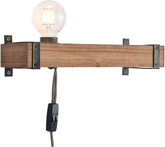 Lindby L&aacute;mpara De Pared sverina En Marr&oacute;n Madera - Lindby