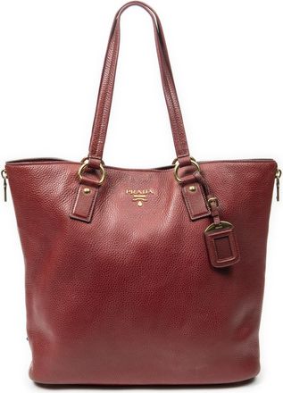 Prada Pre-owned Womens Size Zip Tote Shoulder Bag - Red - One Size