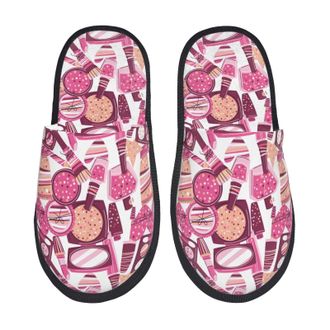 Generic Camping Slippers Cute Girl Medium Slipper Fluffy Indoor Slipper Anti-Slip Sole Sleepers For Winter Women & Men Travel M