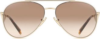 Prada PR 73ZS Asian Fit ZVN3D0 Womens Sunglasses Gold Size 58