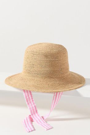 Wyeth Nyc Crochet Raffia Bucket Hat