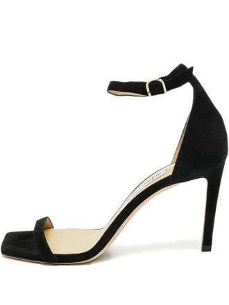Jimmy Choo London Alva suede sandals - women - Suede/Calf Leather - 38 - Black