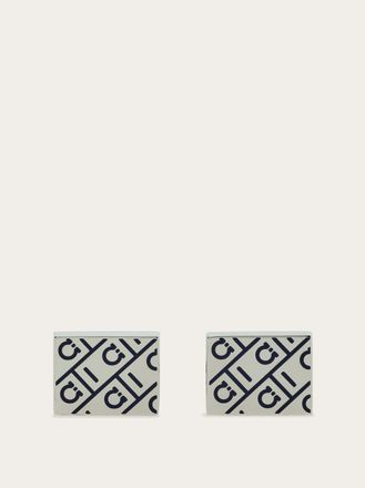 Ferragamo Men Ferragamo monogram cufflinks Silver