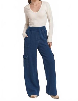 Dear John Denim Becca High Rise Cargo Sweatpants In Dark Indigo