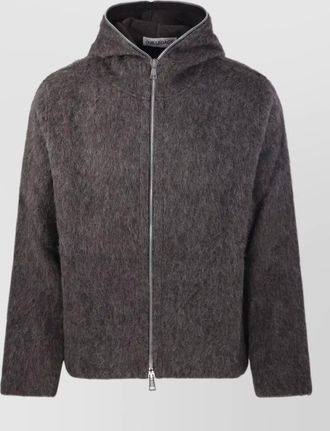 Our Legacy wool alpaca hooded zip jacket