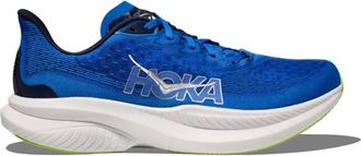 Hoka One One Mens Mach 6 Running Shoes In Electric Cobalt/solar Flare