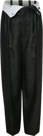 Victoria Beckham High waist plooibroek - Zwart