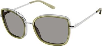 Isaac Mizrahi New York 55mm Square Sunglasses in Green at Nordstrom Rack