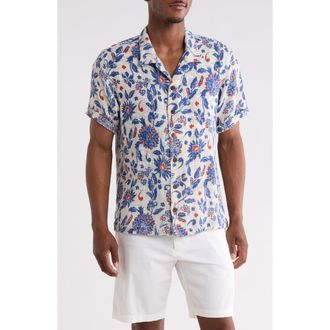 Raga Man Kailash Short Sleeve Shirt in Red/Navy at Nordstrom Rack, Size X-Large