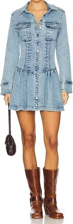 Free People Roadhouse Mini Dress In On The Road Rinse