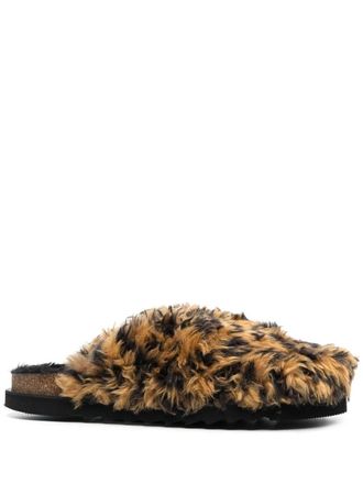 Palm Angels Mules slip-on in pelliccia sintetica - Marrone