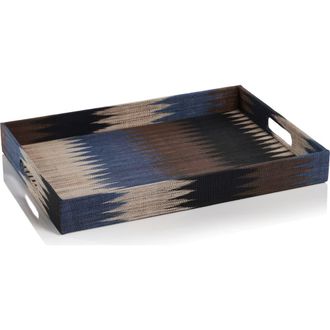 Zodax Sedona Abaca Decorative Tray in Blue Multi at Nordstrom Rack