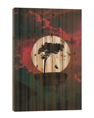 iCanvas Icanvas Serenity Wood Print By Oguzhan Tashan Wall Art