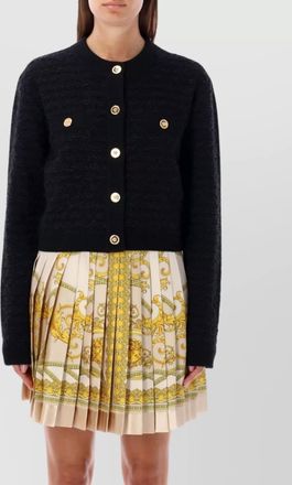 Versace tweed knitwear front pockets