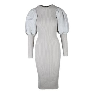 Elisabetta Franchi Dames, Jurken, Grijs, Maat: S Zijde