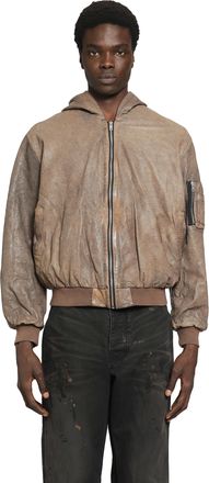 Alexander Digenova Leather Bomber Jacket