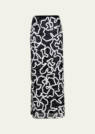 Proenza Schouler Maite Embroidered Column Maxi Skirt