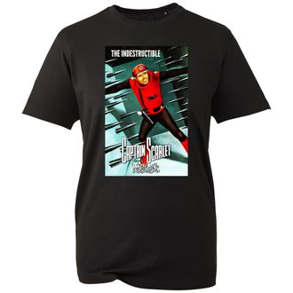 Generic Scarlet Captain Retro Series T-Shirt, Funny British Sci-Fi Parody Tee, Old School TV Poster Style Gift Unisex Top UK (Black, 4XL)