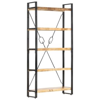 vidaXL Estanter&iacute;a De 5 Niveles Madera Maciza Mango 90x30x180 Cm Vidaxl