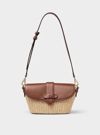 Lauren Ralph Lauren Womens Lynden basketweave small shoulder bag