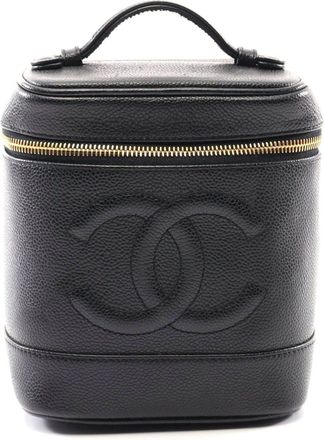 Chanel Caviar Skin Coco Mark Handbag Black