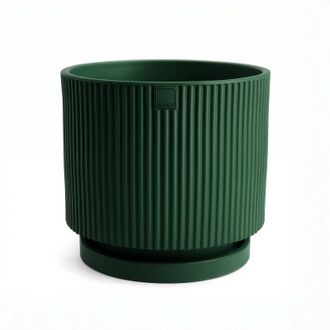 Monacis Jarr&oacute;n Vertigo 50 &Oslash;50 H45 De Dise&ntilde;o Moderno En Pol&iacute;mero Resistente De Color Verde Lago Para Interiores Y Exteriores - Hecho En Italia - Monacis