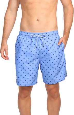 Tailorbyrd Shark Fin Swim Shorts in Blue at Nordstrom Rack, Size Xx-Large