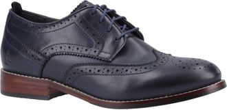 Hush Puppies Natalia Leer Vrouwen Navy Brogues Schoenen