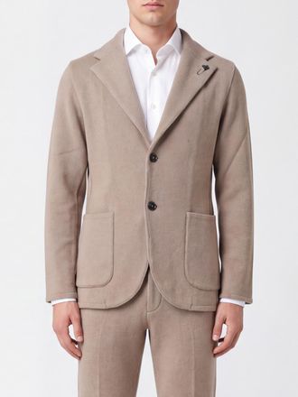 Lardini Single-Breasted Blazer in Virgin Wool and Cashmere with Two-Button Closure