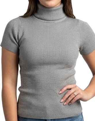 Olivaceous Griffin Mock Neck Sweater In Grey