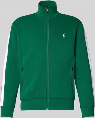 Polo Ralph Lauren Sweatjacke mit Reißverschlusstaschen und Label-Stitching in Dunkelgruen, Größe XXL