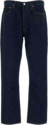 A Gold E Dark Blue Straight Jeans