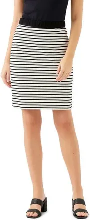 Karen Kane Stripe Pencil Skirt in Ivory W/Black at Nordstrom, Size X-Large