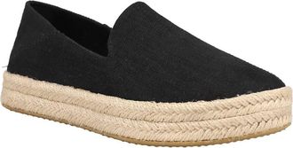 Toms Carolina 10020990T Flats Womens Black Slip On Espadrille Shoes RHS4485