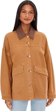 Free People We The Free Lemon Denim Jacket Womens Coat Meerkat : LG (Womens 12-14), Cotton/Denim/Hemp