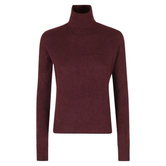 Roberto Collina Jersey de Cuello Alto de Lana Merino - Knitwear - Mujer - Marr&oacute;n - XS