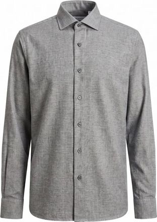 PESERICO Camisa con Dobladillo Curvo - Shirts - Hombre - Gris - 2XL