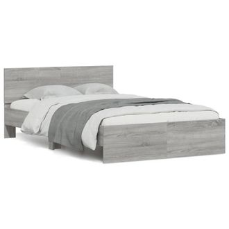 Berkfield Home Bed Frame without Mattress Grey Sonoma 120x190 cm Small Double